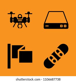 business, international, spy and message icons set. Vector illustration for web and design