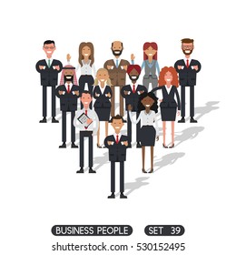 Business International team work, working people on white background. Different nationalities and dress styles. Indian, Arabic  people.  Business people set 39