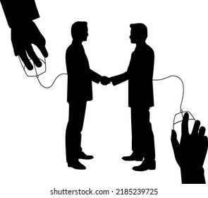 business internet communication silhouette illustration