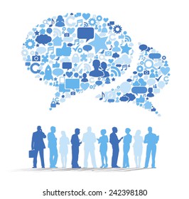Vector de grupo de iconos de negocios e Internet