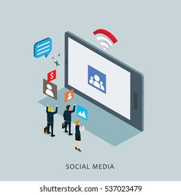Business in internet social media mobile