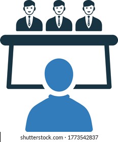 Icono de entrevista de negocios / gráficos vectoriales