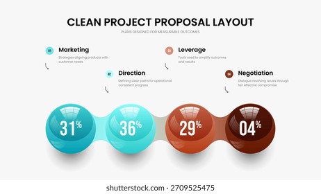 Introducción comercial 4 Opción Diseño de marco de gráfico. Análisis de servicios Diseño de diapositivas de infografía de cuatro elementos. Visualización minimalista Presentación Plantilla Ilustración vectorial.