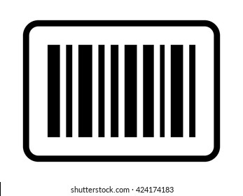 Business inventory barcode / bar code line art vector icon for apps and websites