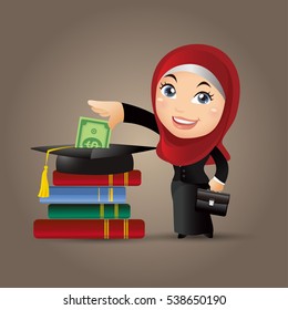 Business - Investment concept - Arab Businesspeople set
