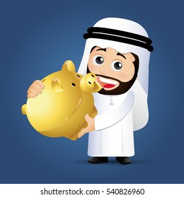 Business - Investment concept - Arab Businesspeople set
