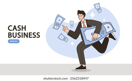 Business investment concept. Financial Analysis, Career Income Growth, Wealth Management, Marketing Profit Increase, Professional Business. funding rounds, investors financial aid. vector illustration