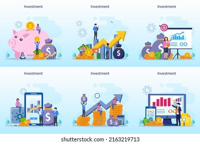 Business investment concept. Financial growth rising up to success.