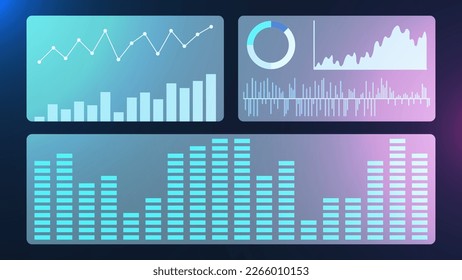 Business investment diagram risk analysis. Big data technology for business concept. Vector illustration.