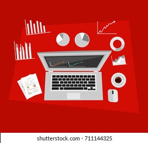 Business investment or business growth analytics. Statistics concept illustration. 