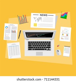 Business investment or business growth analytics. Business statistics concept illustration. 