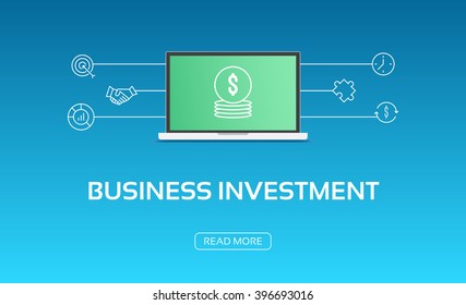 Business Investment Laptop & Icons