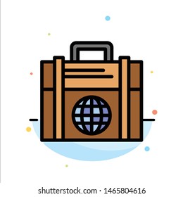 Business, Investment, Modern, Globe Abstract Flat Color Icon Template. Vector Icon Template background