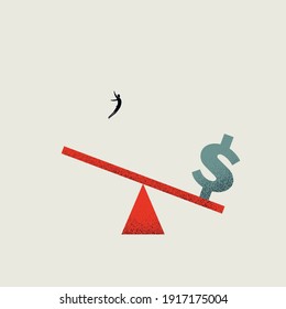 Business investment and profit making vector concept. Symbol of growth, success. Eps10 illustration.