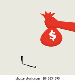 Business Investment, Stimulus Package During Covid Pandemics Vector Concept. Symbol Of Support, Help, Money Bag With Dollar Sign. Eps10 Illustration.