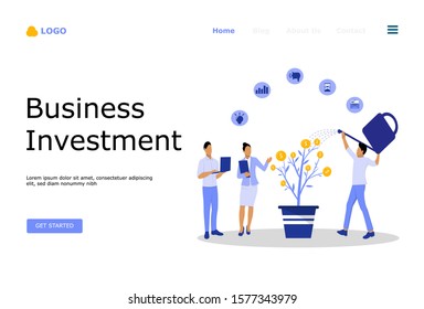 Business Investment Vector Concept Illustration, Suitable for web landing page, ui, mobile app, editorial design, flyer, banner, and other related occasion