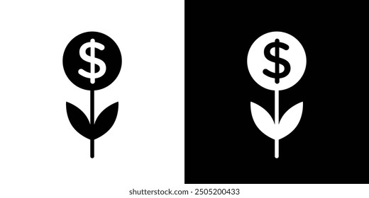 Business Investments growth Icon logo set vector