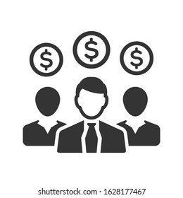 Business Investor Icon. Vector Graphics