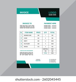 Business invoice design and template