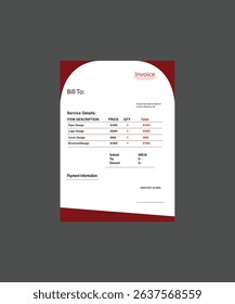 business invoice design template layout 