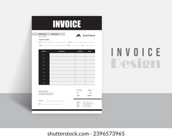 Business invoice form. Money bills or pricelist and payment agreement design. or payment receipt templates.
