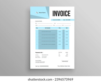 Business invoice form. Money bills or pricelist and payment agreement design. or payment receipt templates.
