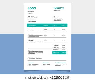 Business invoice form template design, Invoicing quotes, money bills or price invoices and payment agreement design templates, Tax form, bill graphic or payment receipt page vector set