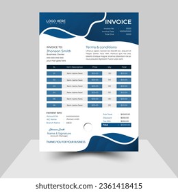 Business invoice form template. Invoicing quotes, money bills or price invoices and payment agreement design templates. Tax form, payment receipt page