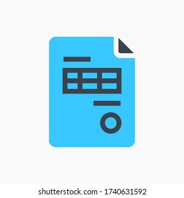 Geschäftsrechnung Linie Vektor minimalistisches Symbol. Symbol für Finanzdokumente. Bill Icon für Web Design. Modernes Flachbild-Icon für App Design. Symbol für die finanzielle Rechnungsstellung: minimale flache lineare Symbole