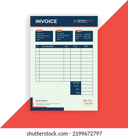 Business invoice Template - Clean Modern Corporate Invoice Design- Proforma invoice template - 06