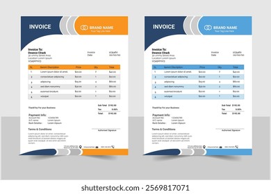 Business invoice template. money bills or price invoices and payment design
Minimal Invoice Layout. Bill payment, Price receipt, Invoice bill. 
