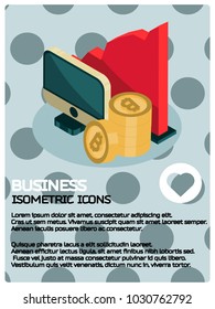 Business isometric poster