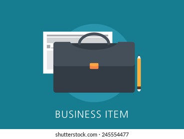 business item concept flat icon