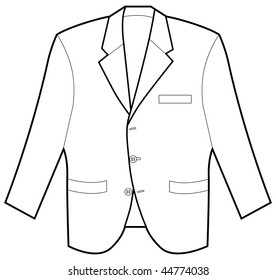 Chaqueta de negocios aislada en un fondo blanco.