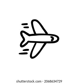 icono de jet de negocios en vector. Logotipo - Doodle