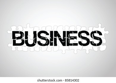Business jigsaw concept vector