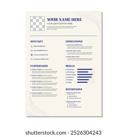 Aplicativos de trabalho de negócios CV e modelo de currículo limpo moderno design elegante fundo pessoal vetor criativo minimalista currículo capa retomar layout multiúso