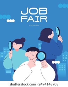 Business Job fair Illustration Template