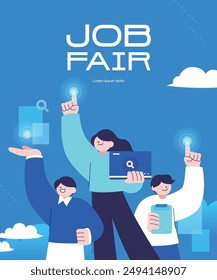 Business Job fair Illustration Template