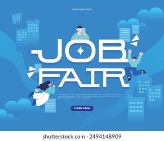 Business Job fair Illustration Template