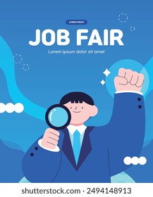 Business Job fair Illustration Template