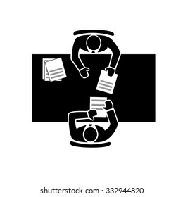 Business job interview icons vector