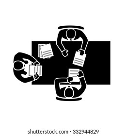 Business job interview icons vector