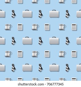 Business Job At the Office Seamless Pattern