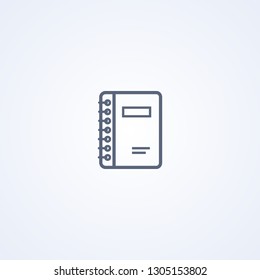 Business journal, vector best gray line icon on white background, EPS 10