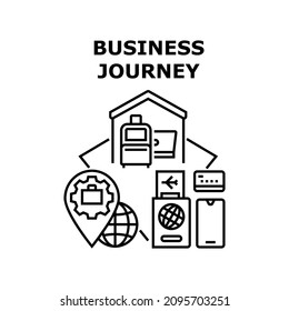Business Journey Success Way. Progress Road. Career Target. Travel Route. Winding Map Highway Path Vector Concept Black Illustration
