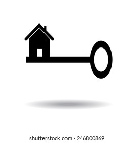 Business key with the house 