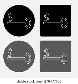 Business Key Icon Vector