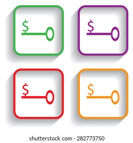 Business Key Icon Vector