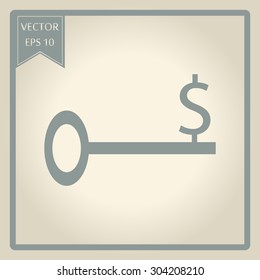 Business Key Icon Vector